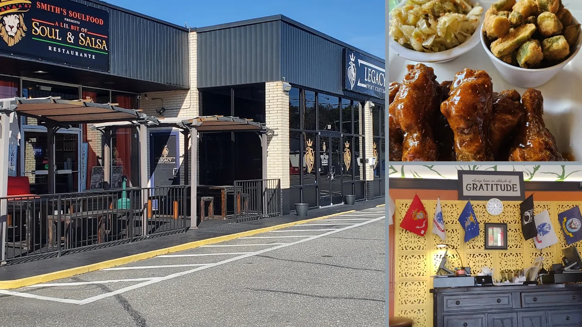 Warm indoor dining with Southern-style meals.