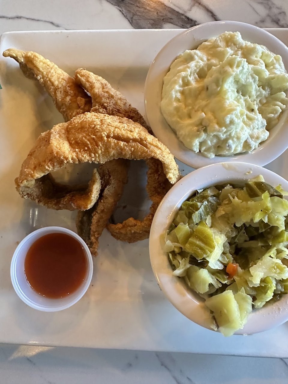 Whiting Potato Salad Cabbage